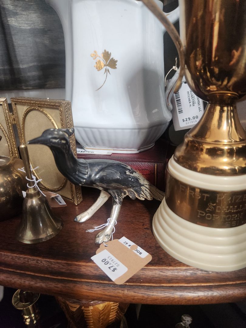 Vintage Metal Peacock Salt/Pepper Shaker