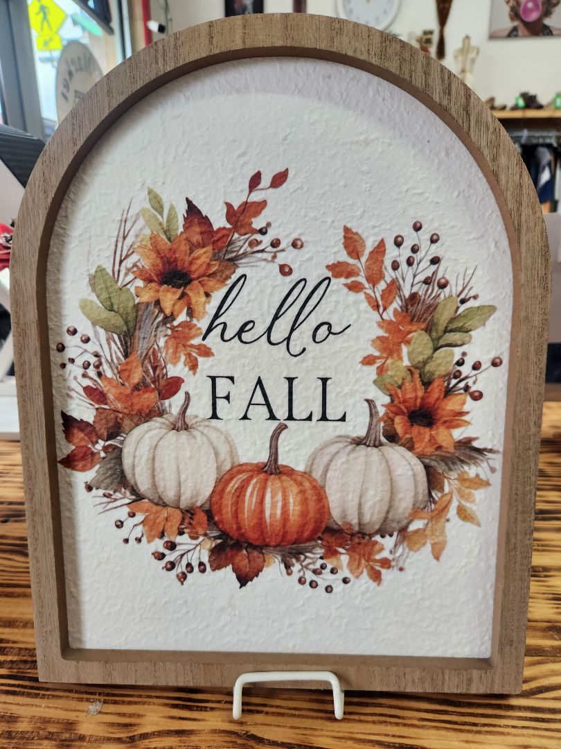 Decor hello FALL - Print w/Wood Frame, DCH Family LLC