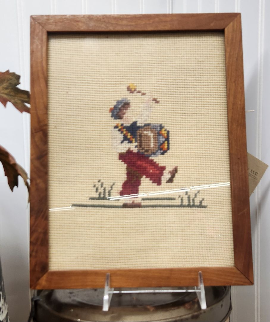 Framed Needlepoint - Drummer Vintage, DCH Family LLC