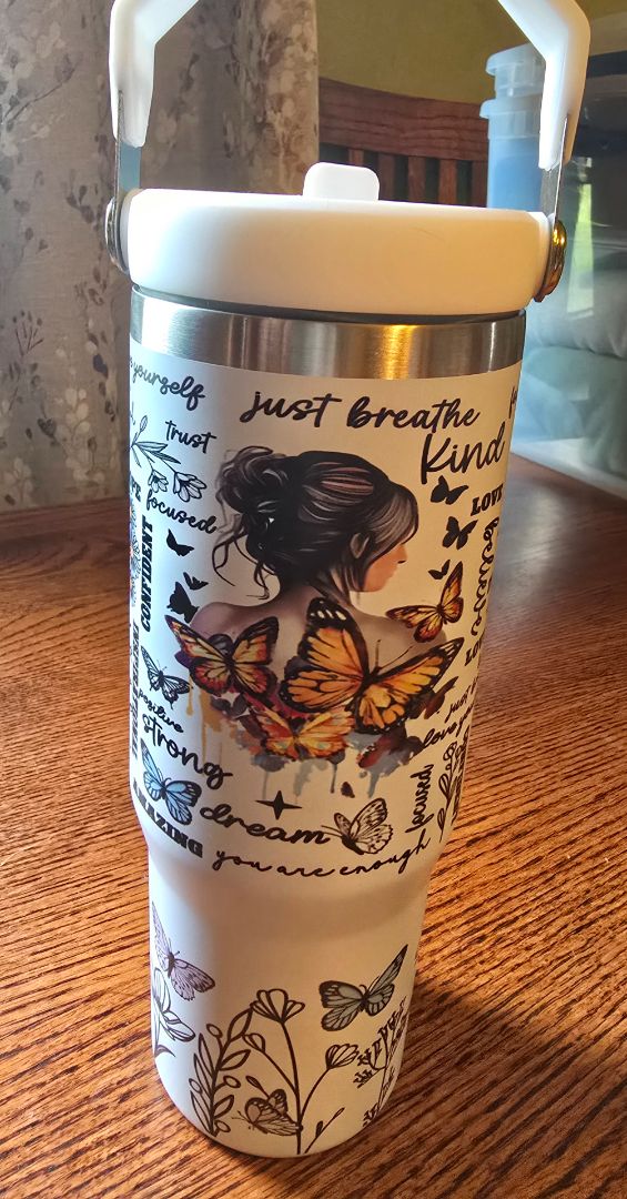 Tumbler Just Breathe, 30 oz