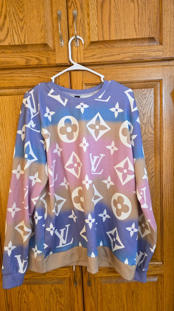 Multicolored Louis Vuitton Inspired Women’s Tops, xl
