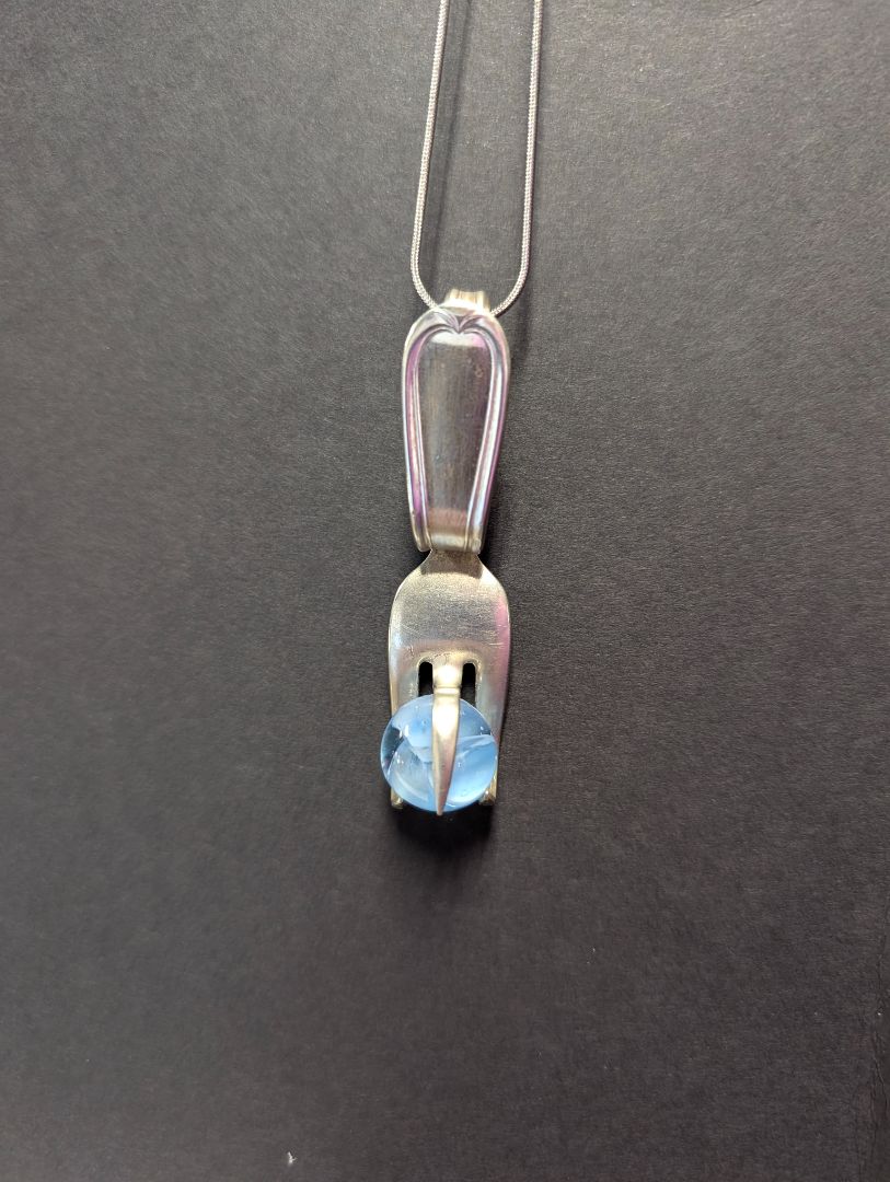 Necklace Blue marble