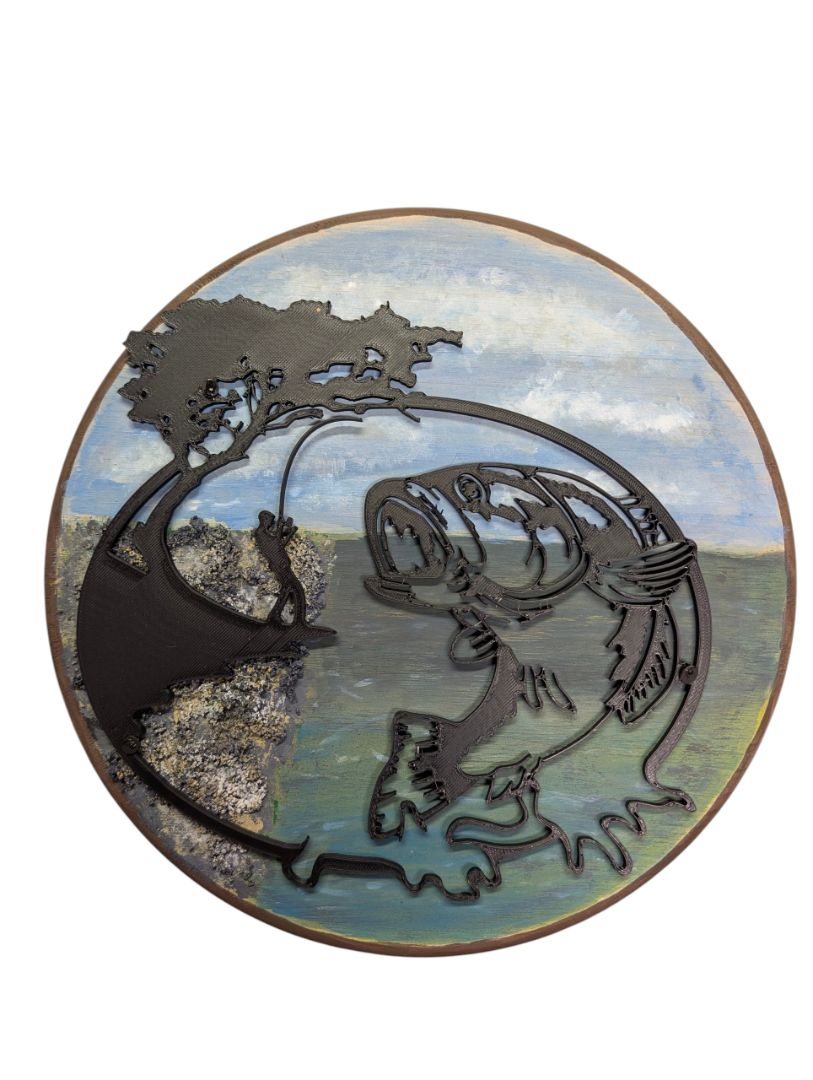 Standing fishing Wall Art
