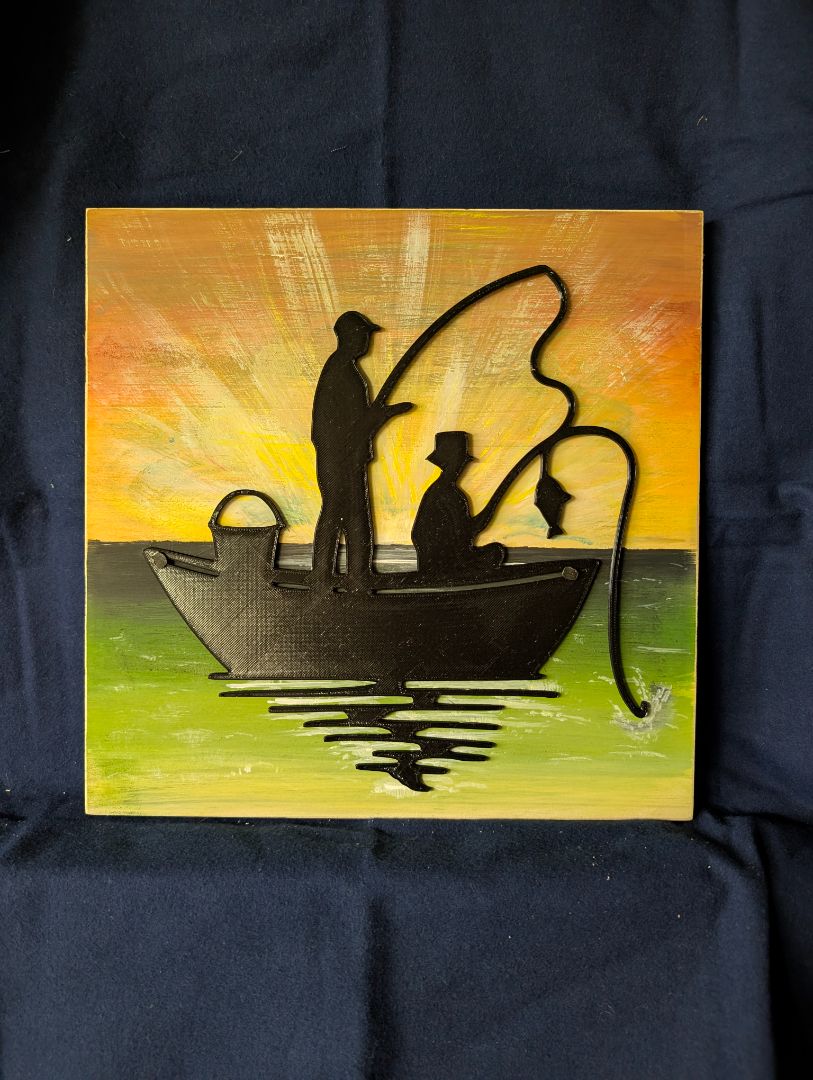 Wall art boat sq