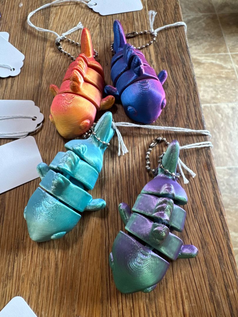 Metallic Fish Keychain