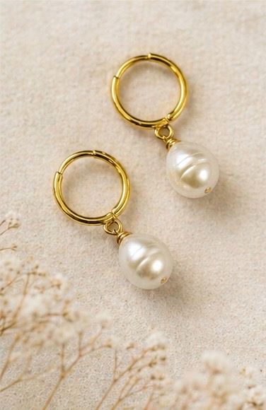 Diana Earrings Gold Nomadic Pearl Jewerlry, DCH Family LLC (FIRM)