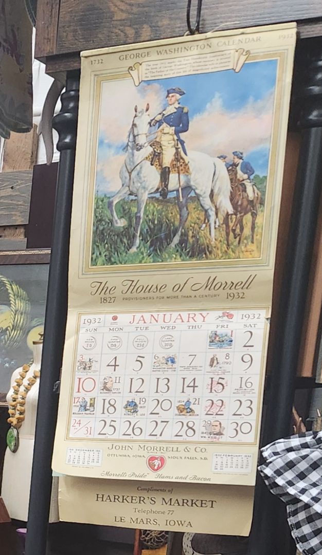 1932 Harker's Market Calendar