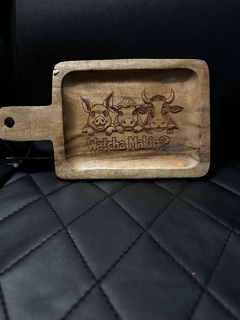 Small wooden cutting board Whatcha Makin, Designed Locally