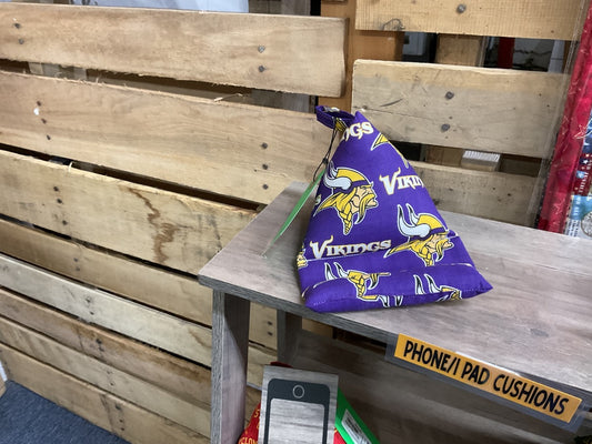 Vikings Purple/Yellow  I-phone / I-pad Cushion, Small