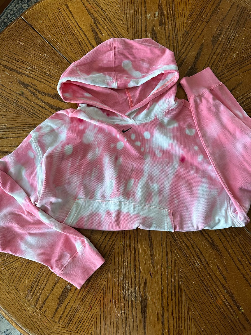 Pink Tie Dye Nike Women’s Sweatshirt, Medium