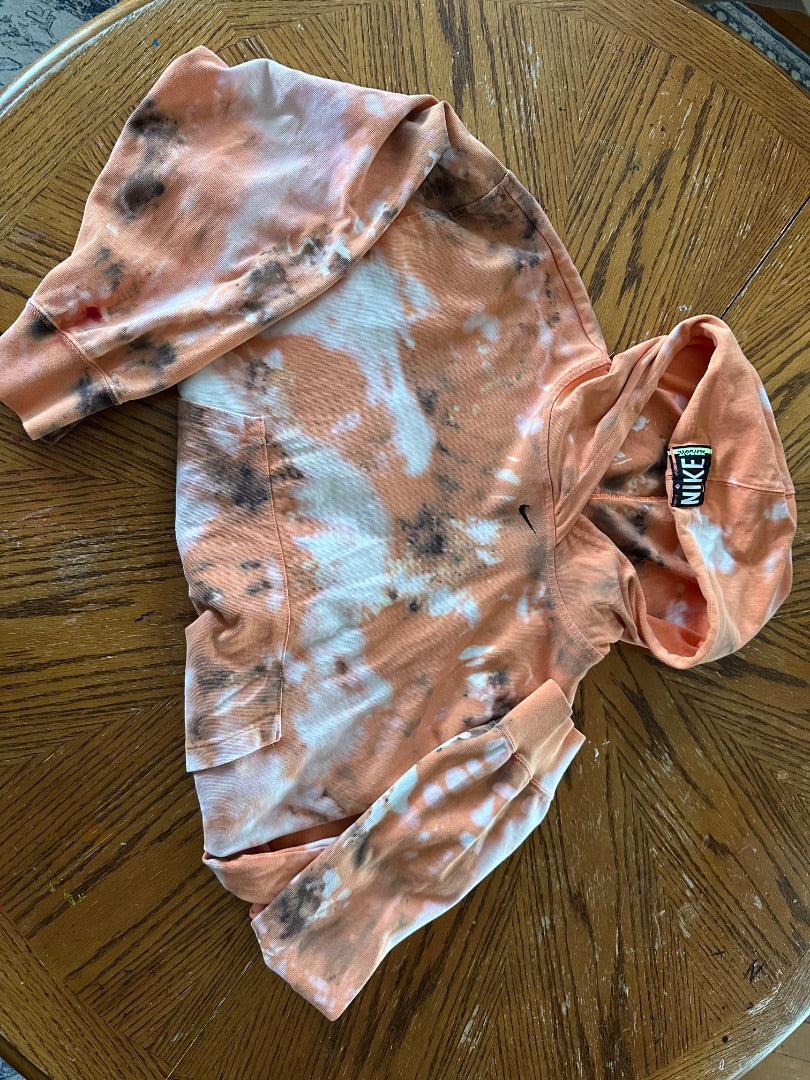 Orange Tie Dye Nike Women’s Sweatshirt, Medium