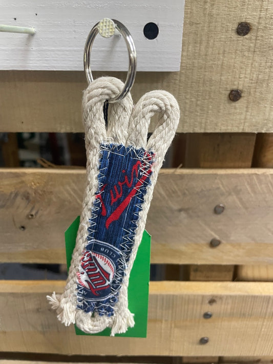 Twins-Blue/red  Rope Key Ring, Small