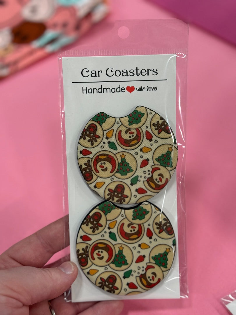 Christmas Cookies Car Coasters, Car Coaster