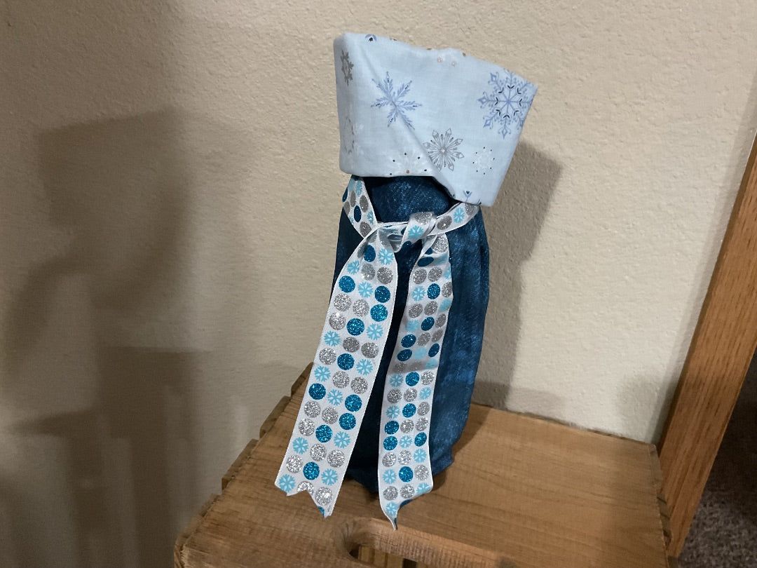 Light Blue/blue Wine Tote, Medium