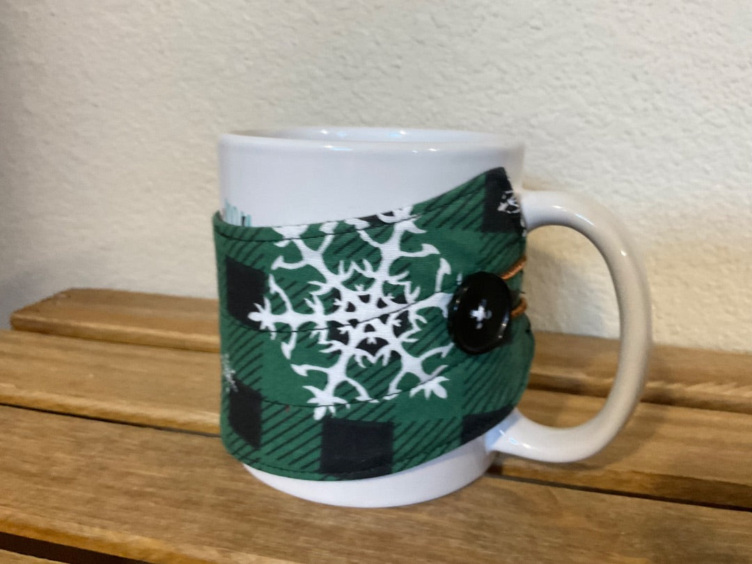 Green/Black Coffee Cozy w/Cup , Small
