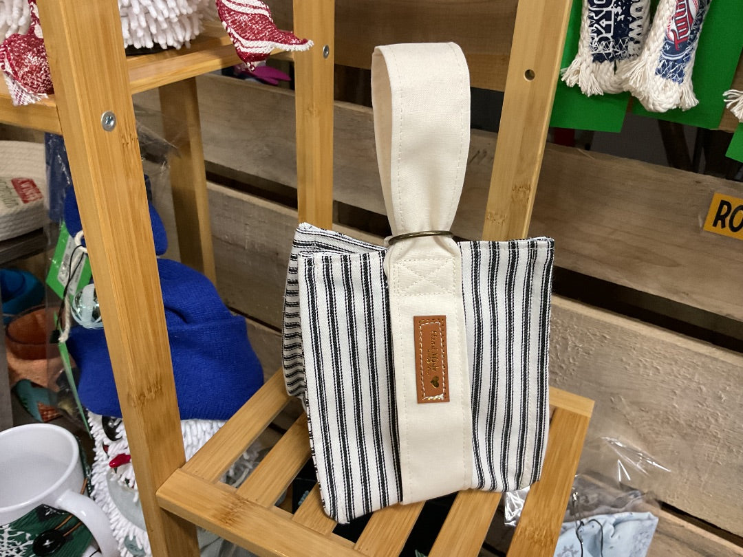 Blue Stripe Fabric Gift Bag, Small