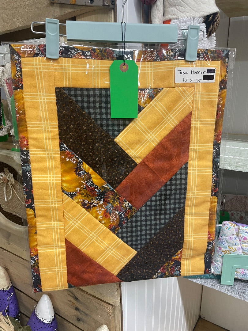 Orange/yellow/rust Fall Table Runner, 15”x37”