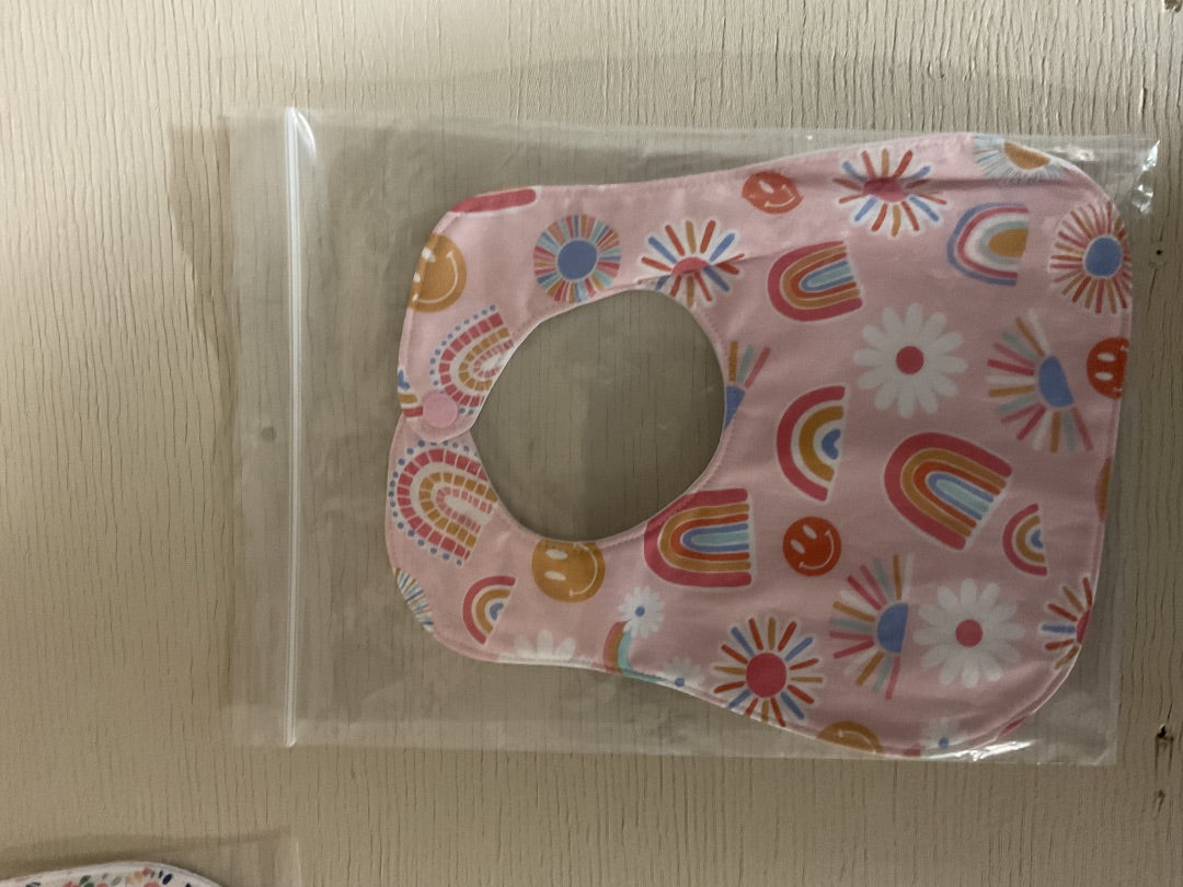 Peach Rainbow Bib