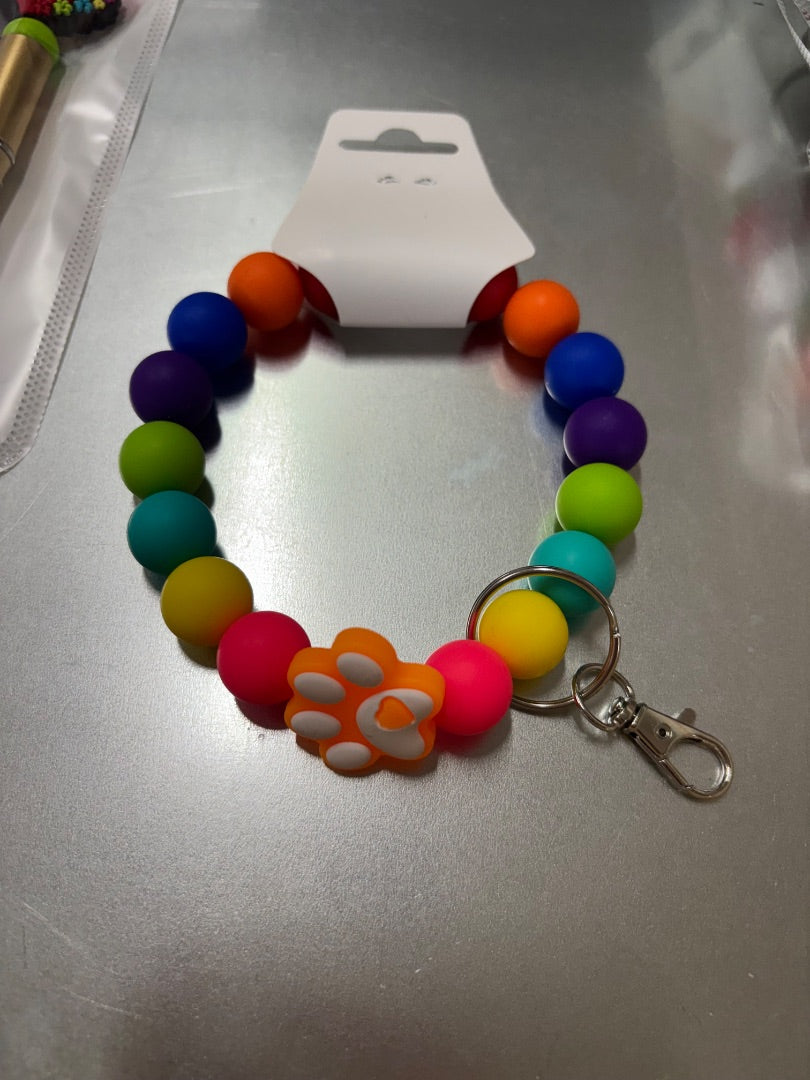 neon rainbow Beaded Wristlet Amira’s dog treats