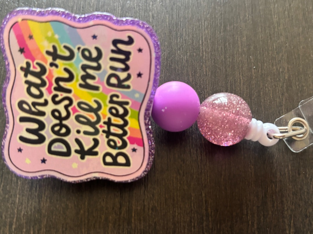 Acrylic Badge Reel with Beads Grace's bead Shop, Grace's bead Shop