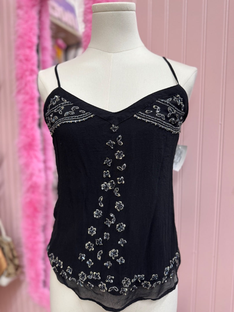 Black XOXOXO Beaded euro girl, small