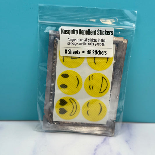 Yellow Mosquito Repellant Sticker Kids Items, 48 Stickers