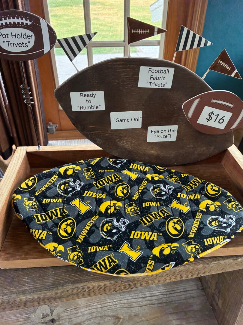 Black/Yellow “Iowa” Trivet Pot Holder Trivet