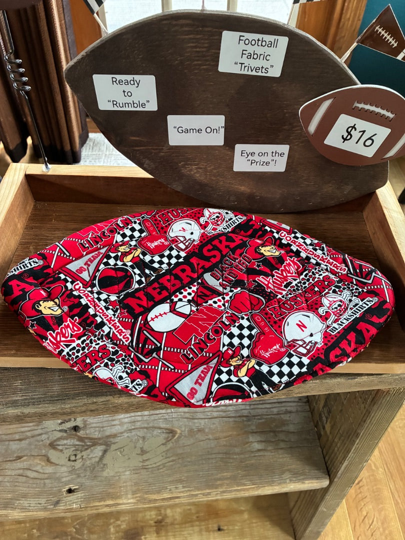 Black/Red “Nebraska” Trivet Pot Holder Trivet