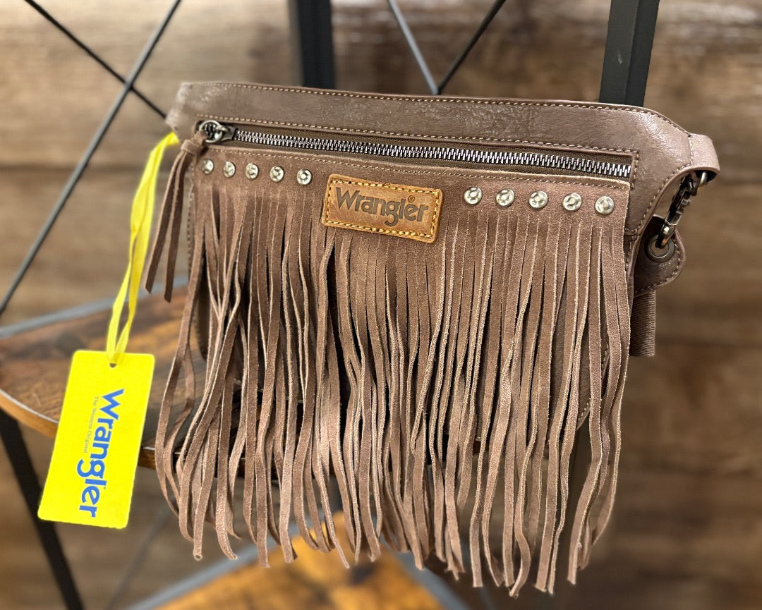 Brown Wrangler Fringe Purse