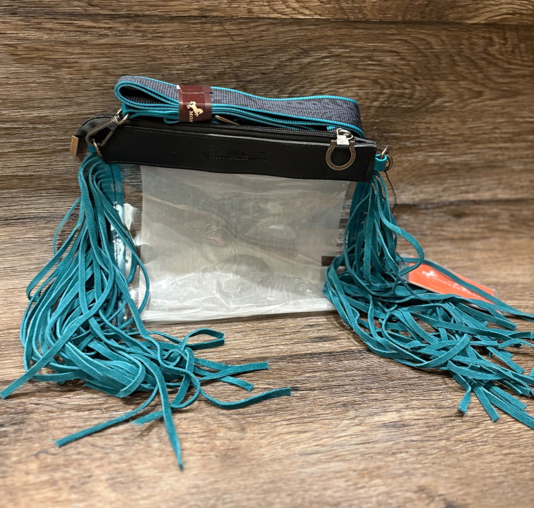 Black, Teal, Clear Montana West Clear Bag