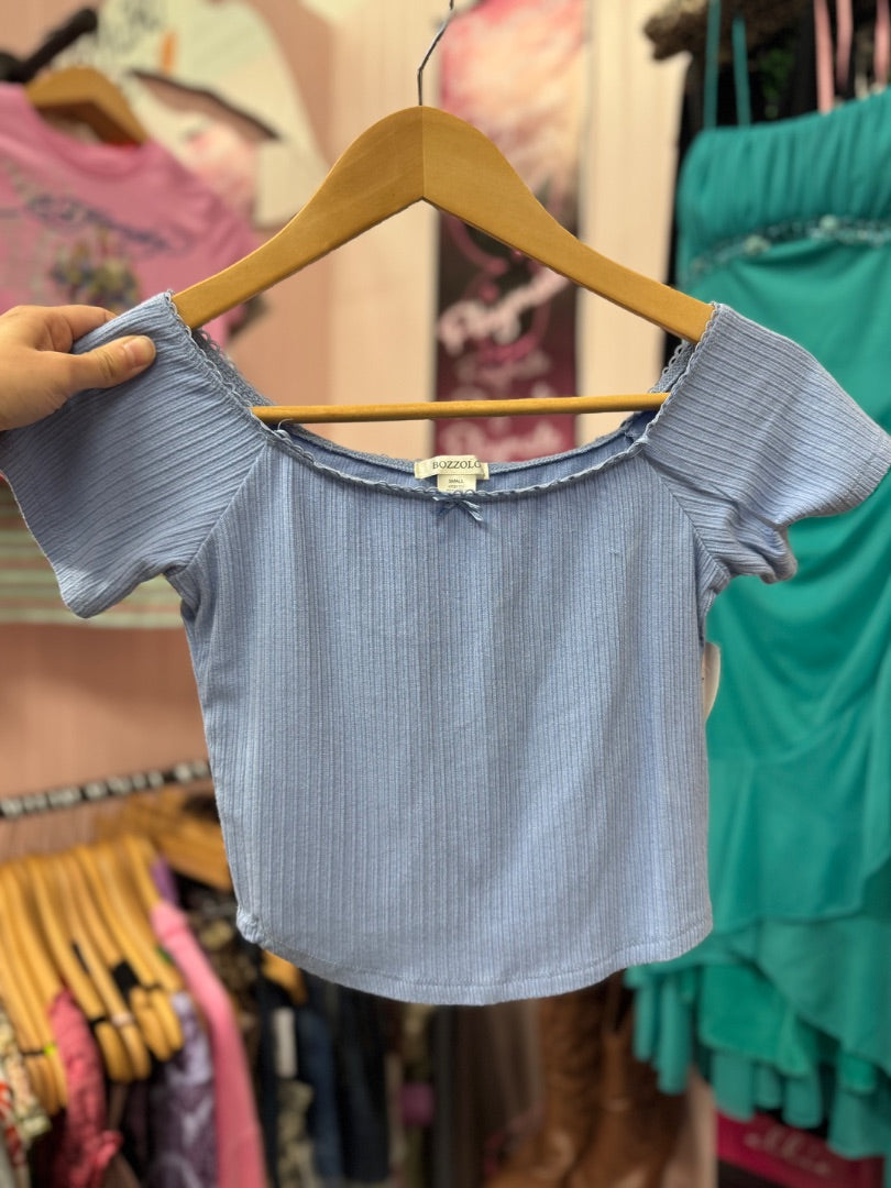 Blue/black Bozzolo cutesy tee, Small