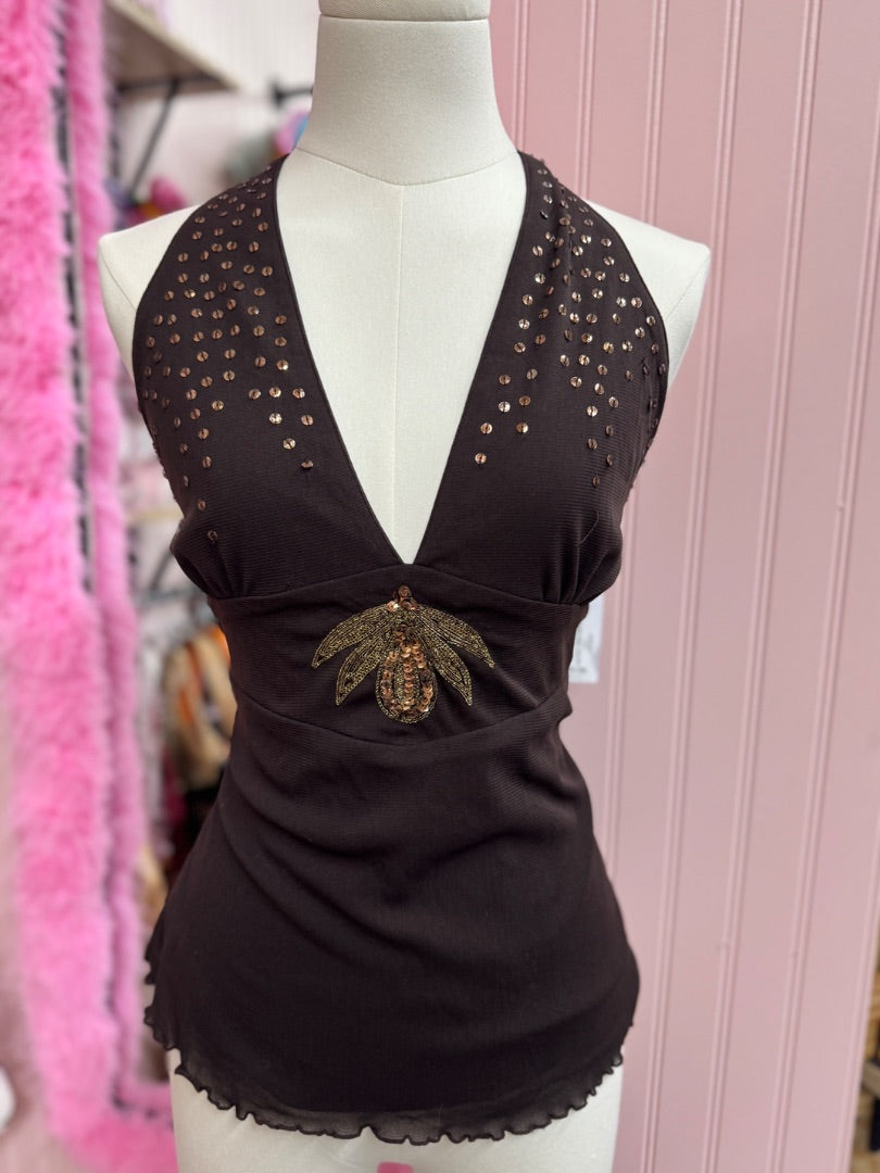 Brown Poet euro girl halter, large