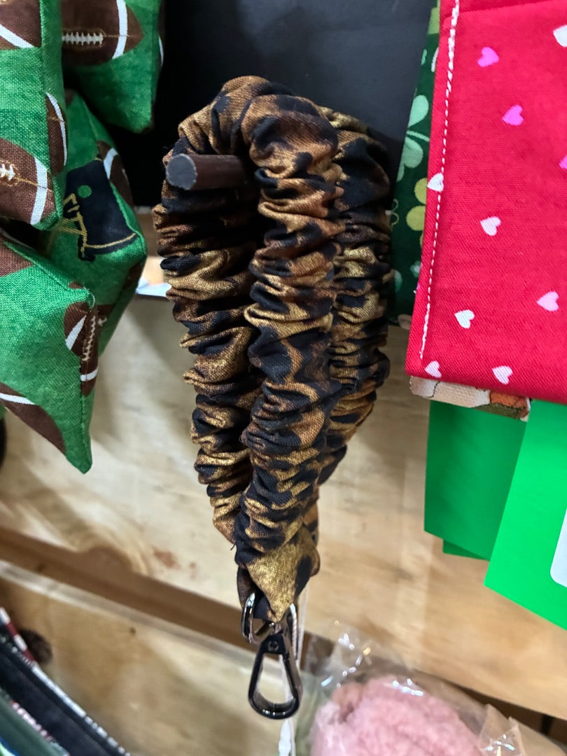 Scrunchie Key Chain, Small,Brown Leopard, Sew Crafty Patch