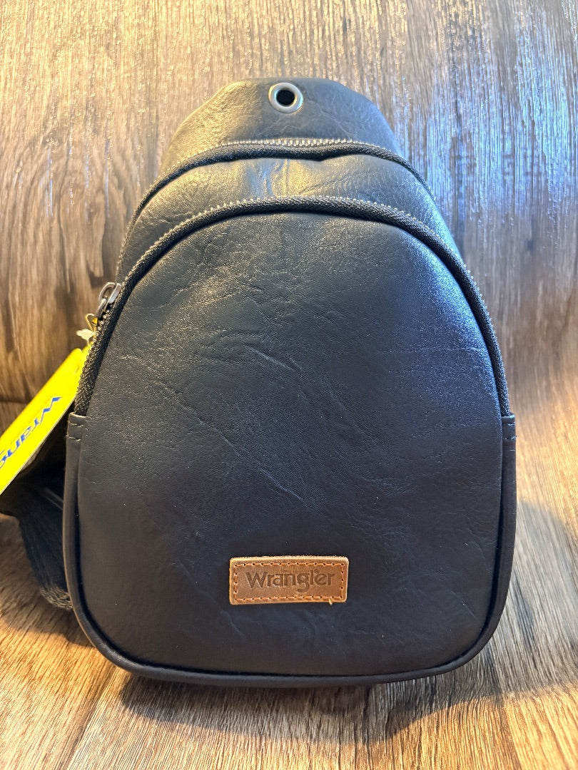Black, Teal, Clear Wrangler Sling Bag