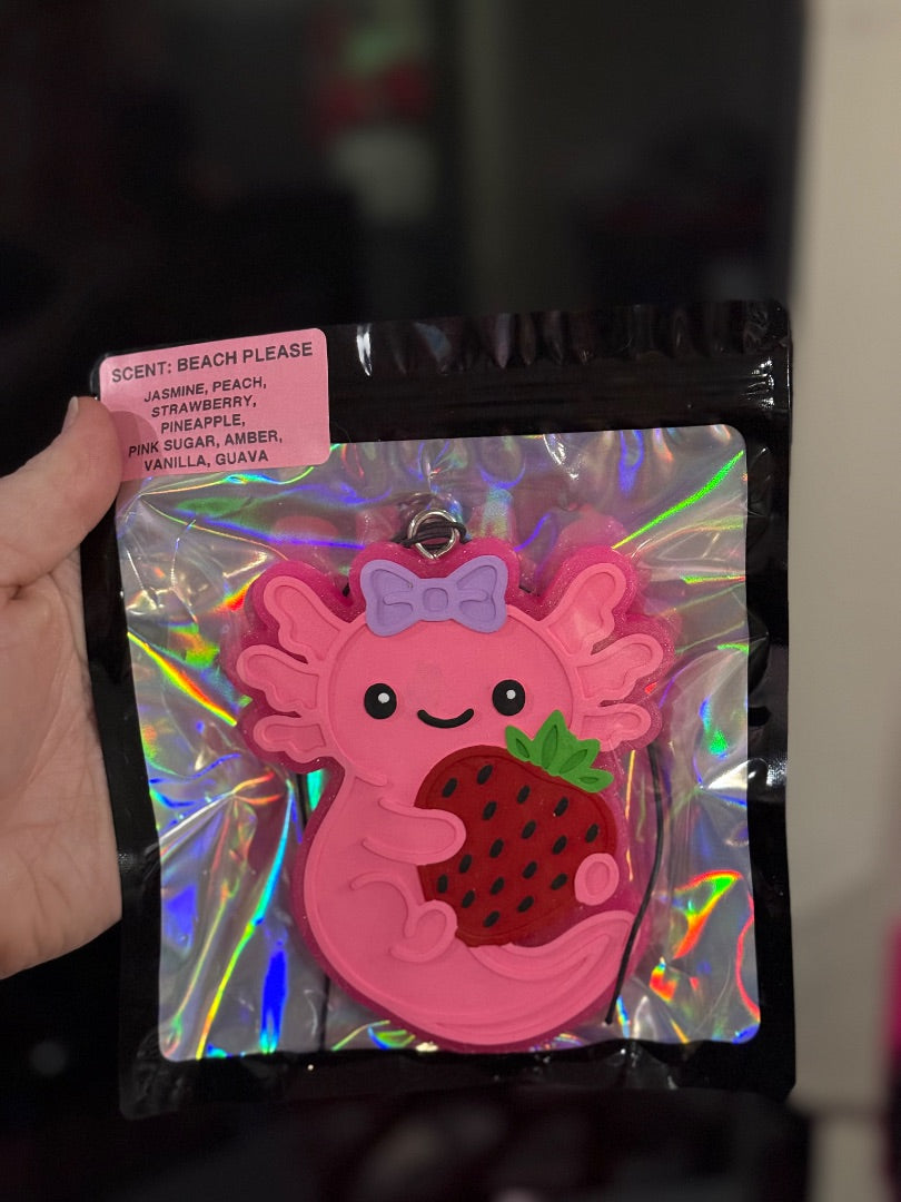 Beach Please Strawberry Axolotl, Full Size