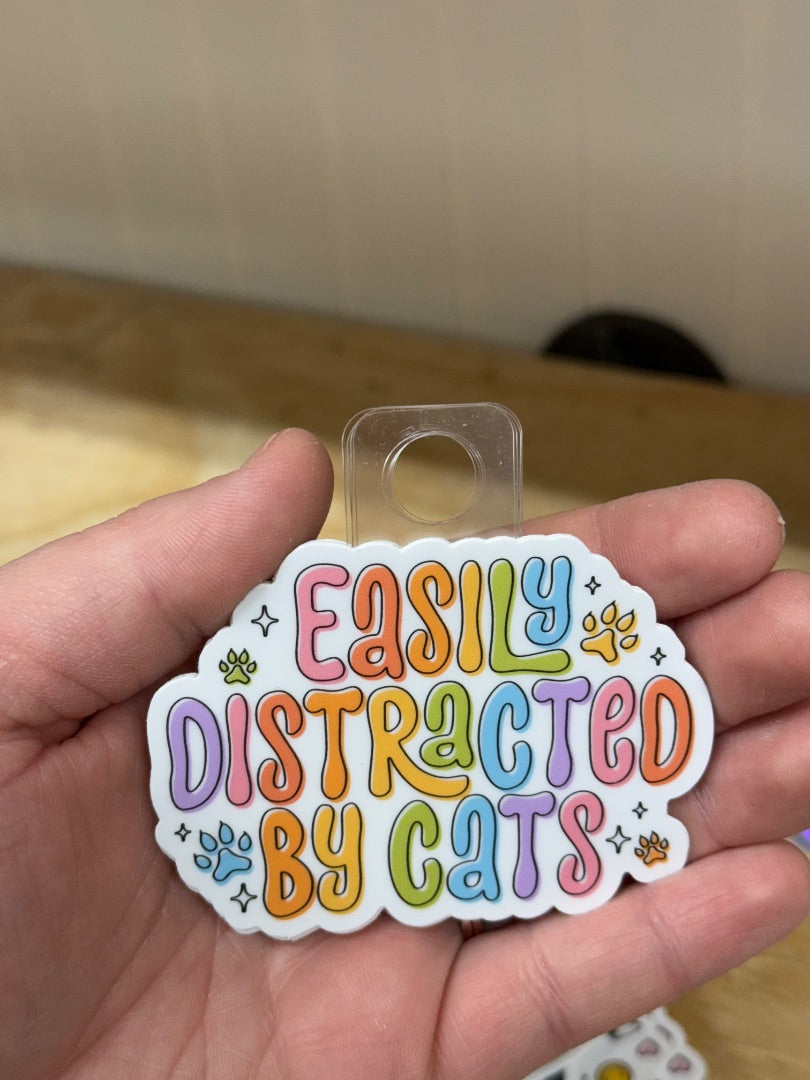 Distracted Cats Sticker, Sticker