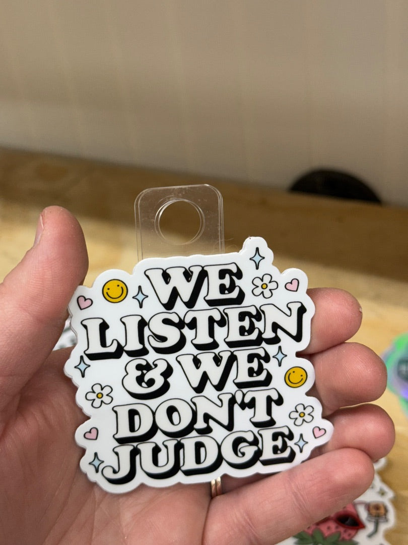Don’t Judge Sticker, Sticker