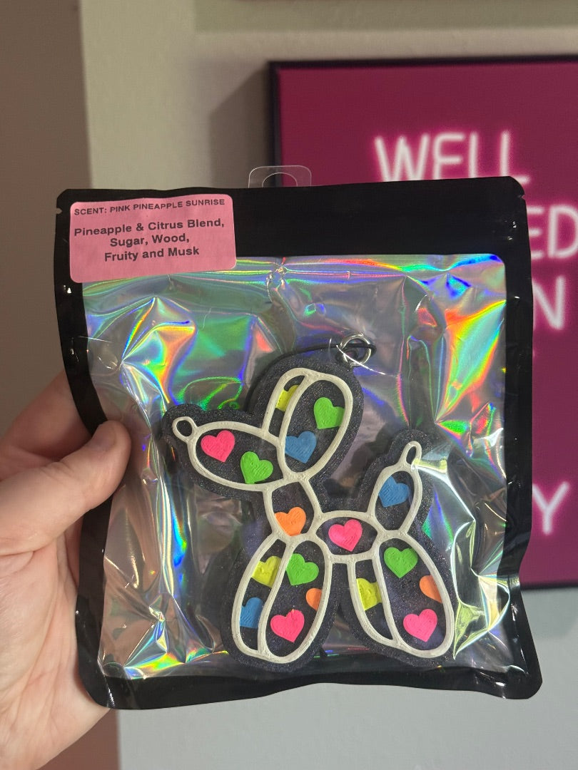 Rainbow Balloon Dog Freshie