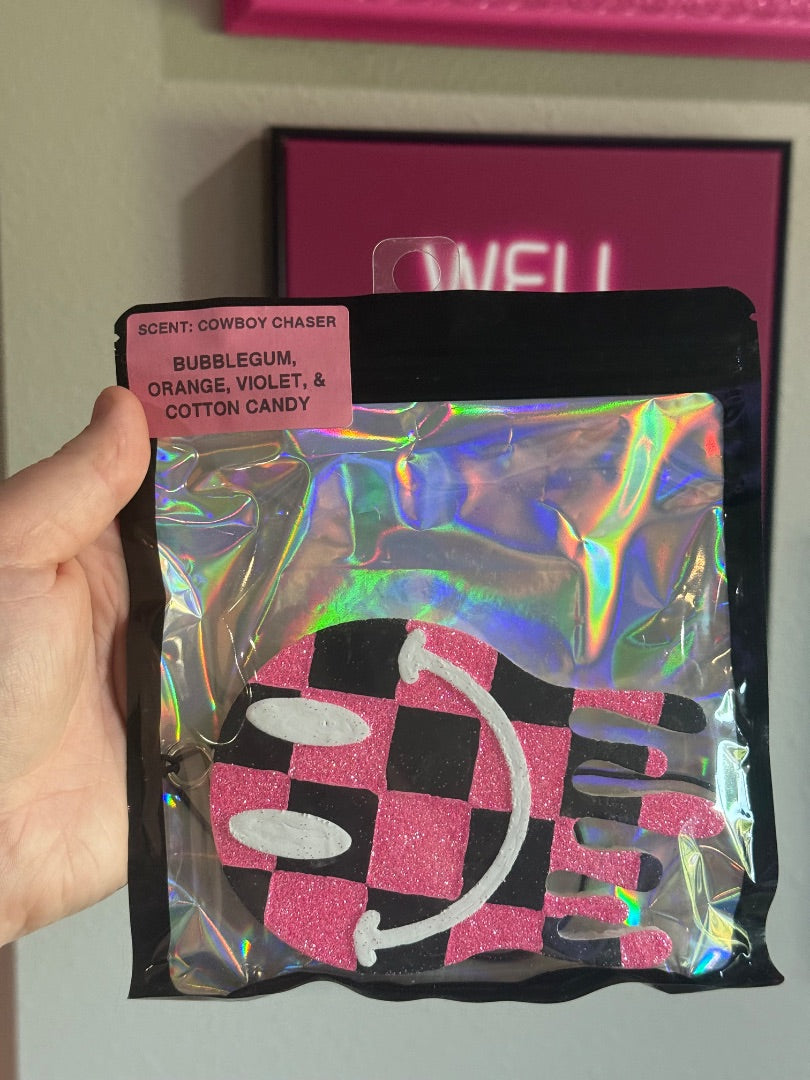 Black & Pink Smiley Freshie