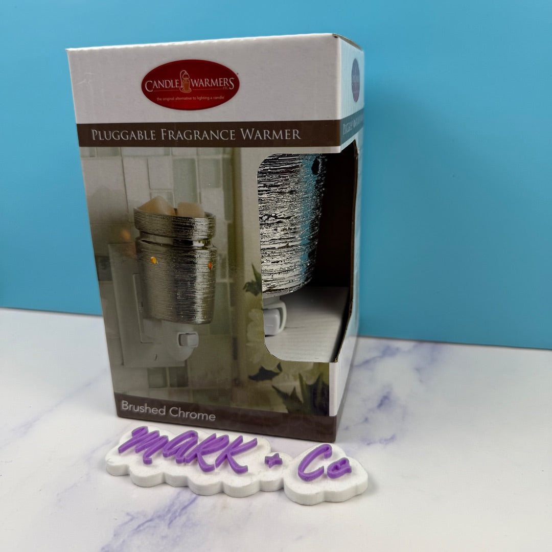 Brushed Chrome Wax Warmer, Plugin