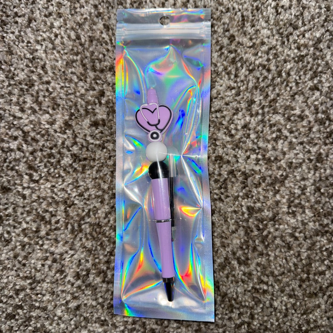 Nurse Heart Beaded Pen