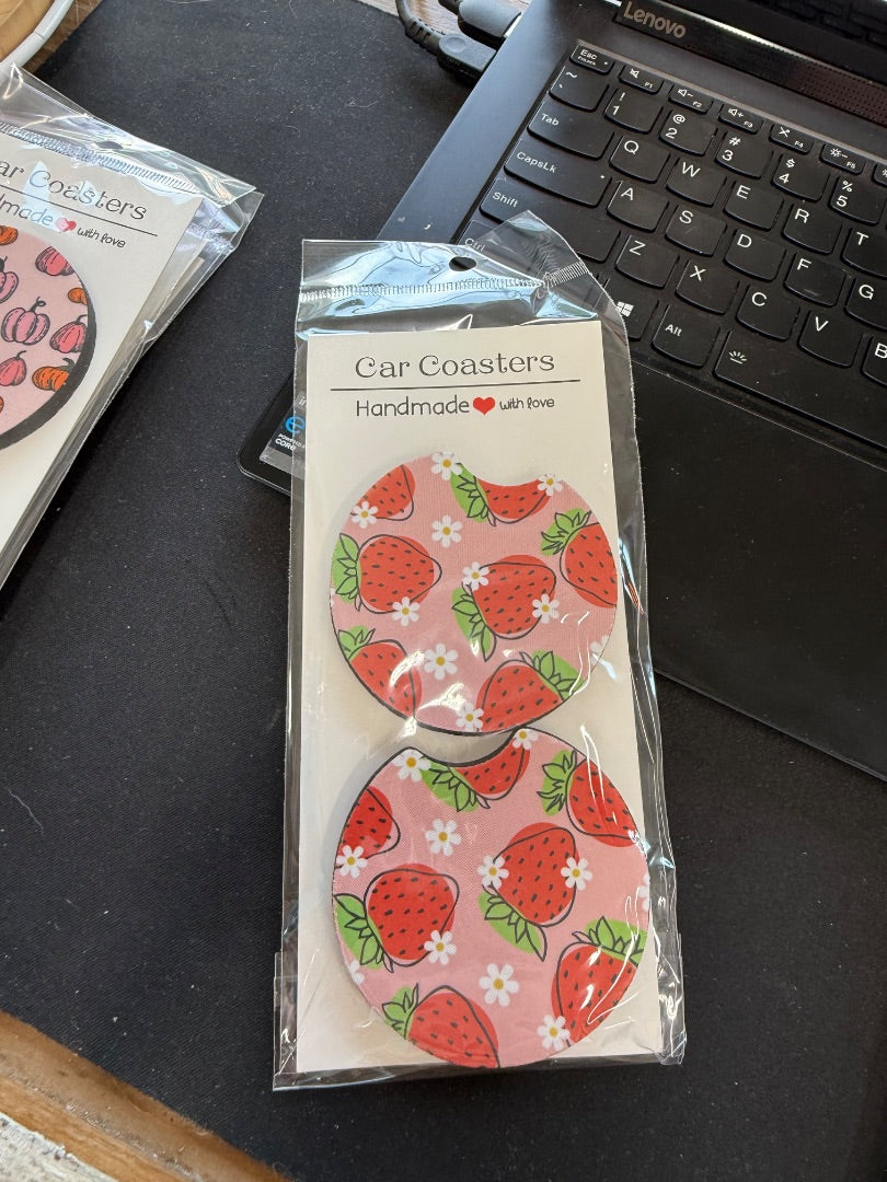 Strawberry Car Coasters, Car Coaster