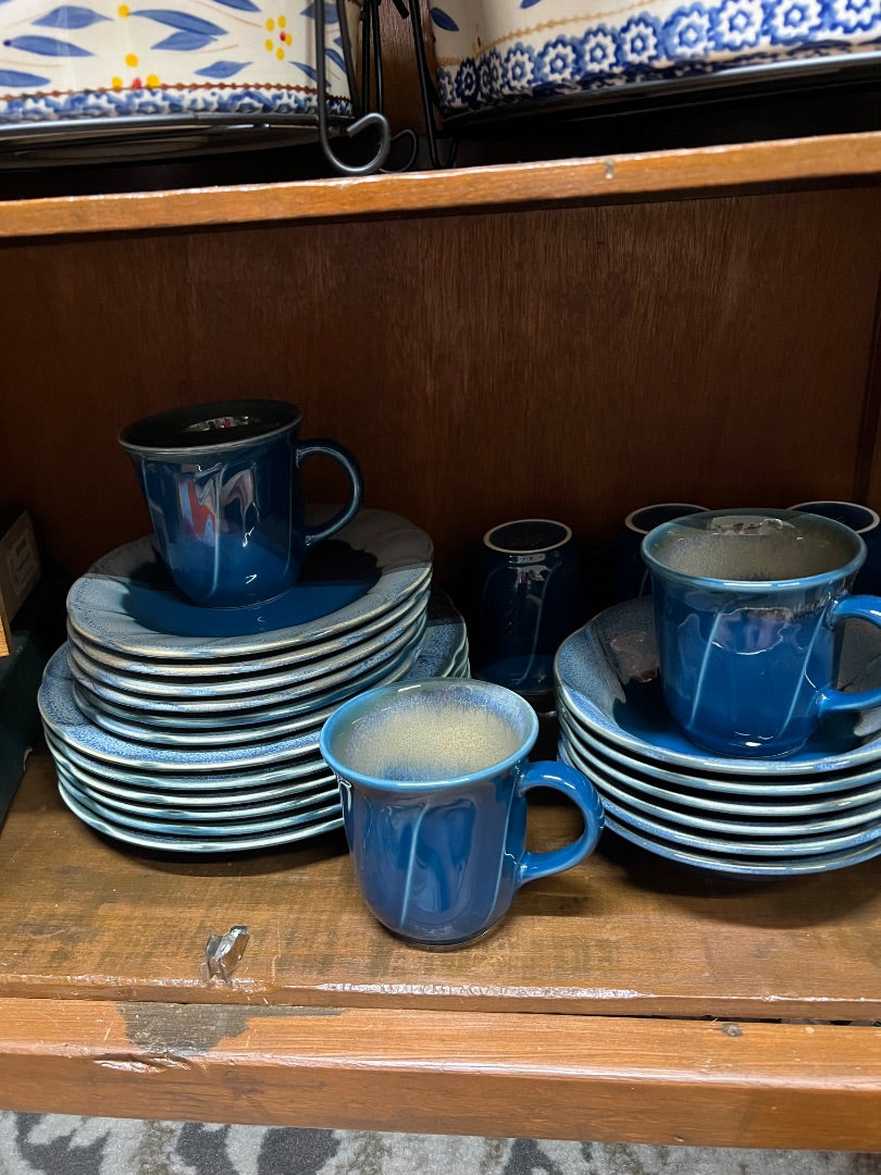 Blue Pfaltzgraff 6 place setting
