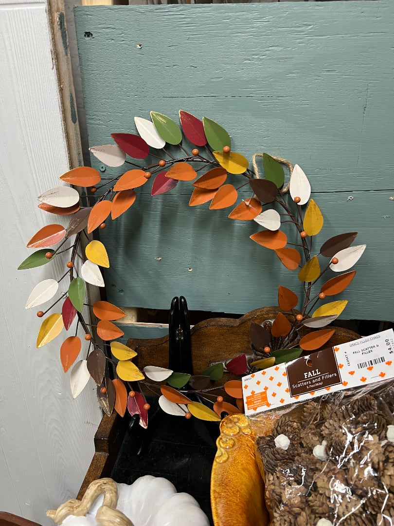 Metal Leaf Wreath