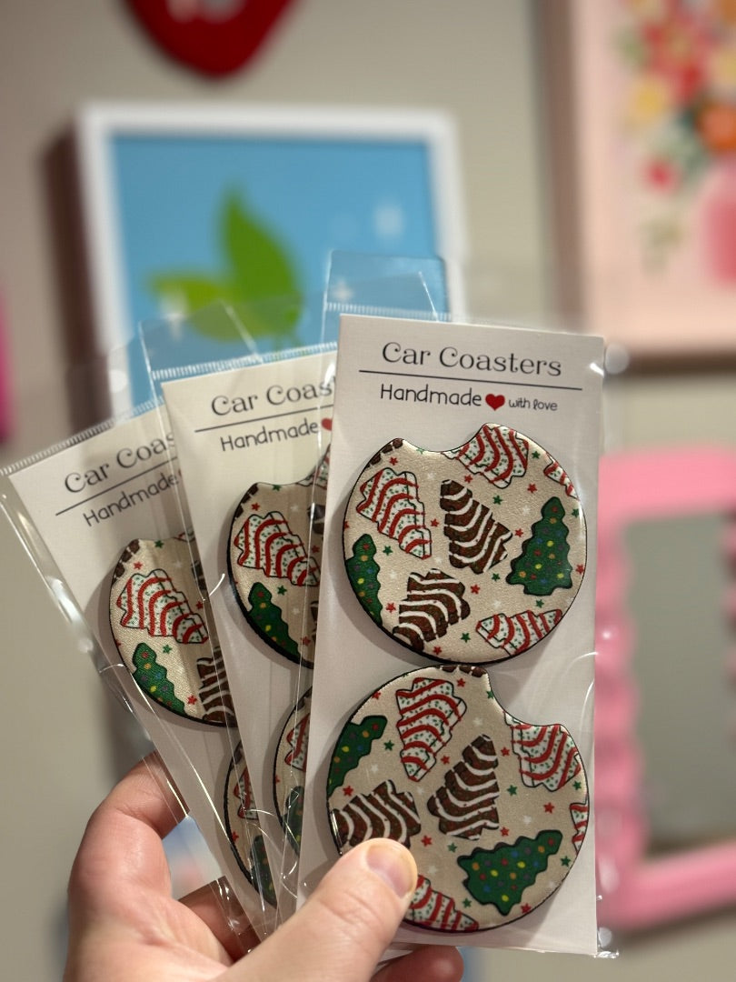 Car Coasters,Christmas Snacks, Eclectic Gemini Co