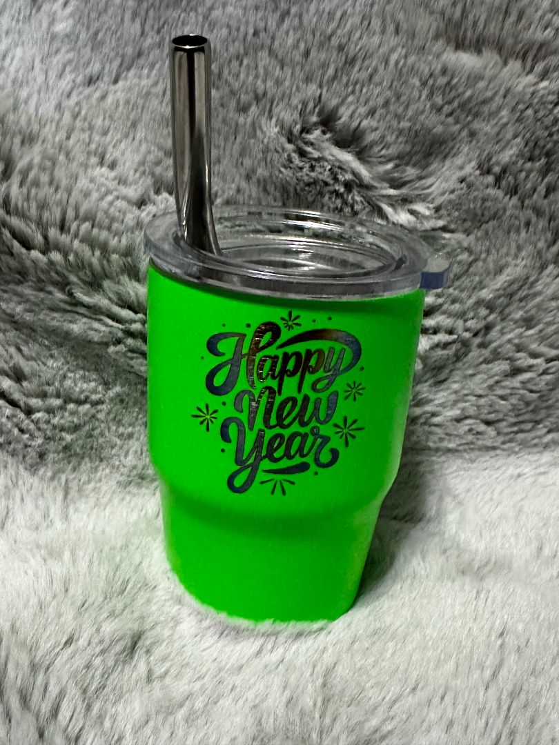 Glow in the Dark Neon Green 3oz. Mini Tumbler , Designed Locally