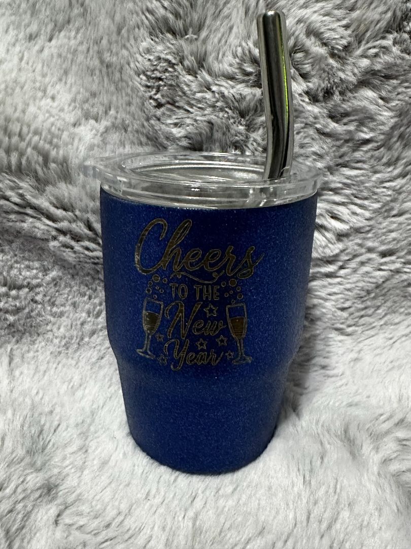 Sparkly Royal Blue 3oz. Mini Tumbler , Designed Locally