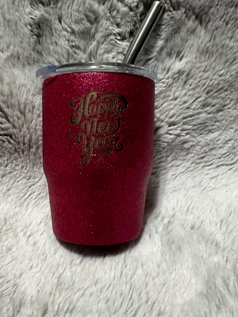 Sparkly PInk 3oz. Mini Tumbler , Designed Locally