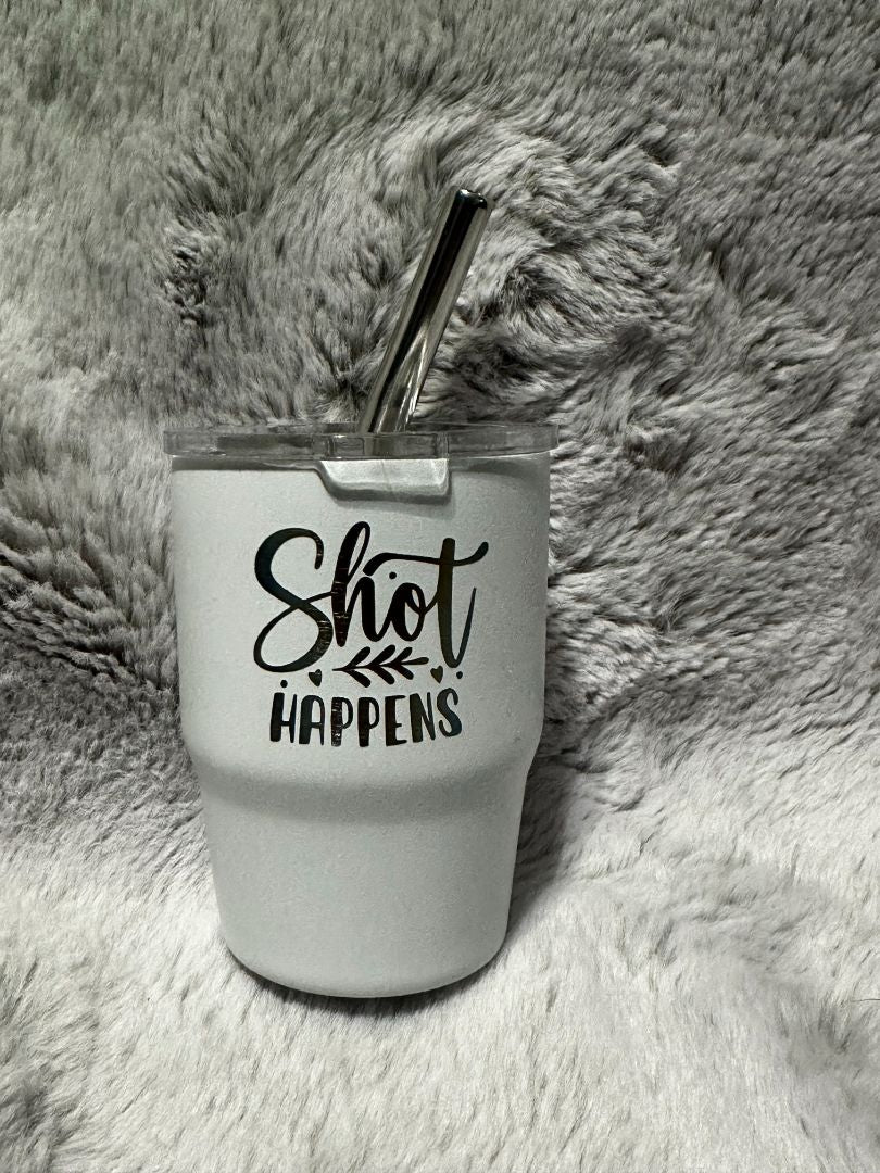 White 3oz. Mini Tumbler , Designed Locally
