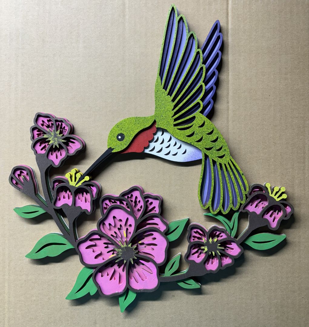 Hummingbird pink flower
